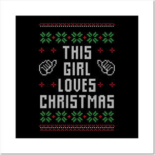 This Girl Loves Christmas Funny Christmas Posters and Art